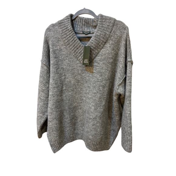 Wild Fable Women’s Gray Sweater Size Large Wool Blend Logan Look NWT Cozy Warm - Picture 2 of 10